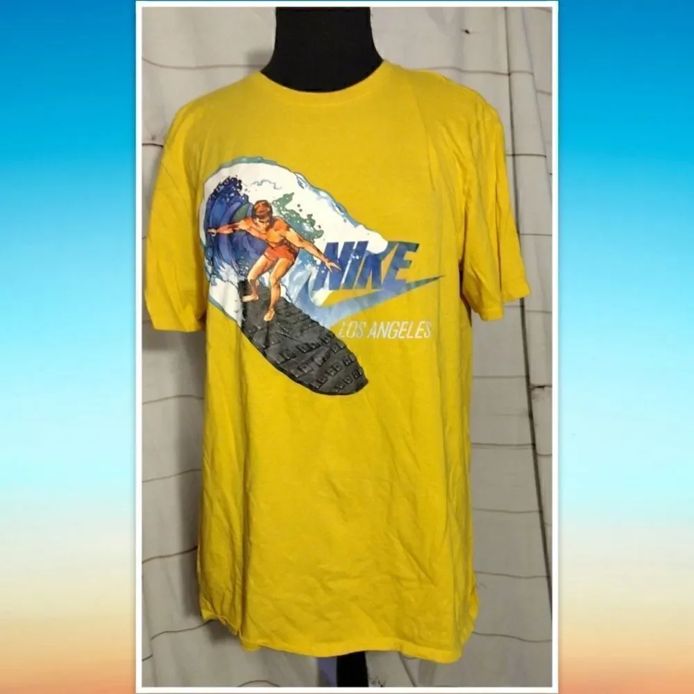 Nike Los Angeles Exclusive Waffle Sole Surf/surfer T-Shirt Size Large